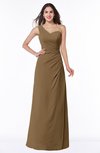 Sexy A-line Asymmetric Neckline Half Backless Chiffon Floor Length Plus Size Bridesmaid Dresses