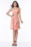 Glamorous A-line Strapless Sleeveless Ruffles Plus Size Bridesmaid Dresses