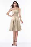 Romantic Strapless Sleeveless Knee Length Ruching Plus Size Bridesmaid Dresses