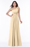 Sexy One Shoulder Chiffon Floor Length Sash Plus Size Bridesmaid Dresses