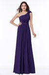 Sexy One Shoulder Chiffon Floor Length Sash Plus Size Bridesmaid Dresses