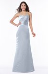 Elegant Column Strapless Sleeveless Zipper Ruching Bridesmaid Dresses