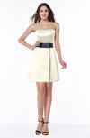 Mature A-line Strapless Half Backless Mini Plus Size Bridesmaid Dresses
