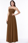 Mature A-line Strapless Chiffon Floor Length Plus Size Bridesmaid Dresses