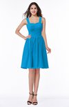 Traditional Sleeveless Zipper Chiffon Knee Length Pleated Bridesmaid Dresses