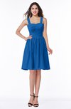 Traditional Sleeveless Zipper Chiffon Knee Length Pleated Bridesmaid Dresses