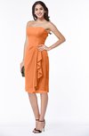Plain Sheath Sweetheart Zip up Chiffon Ruffles Plus Size Bridesmaid Dresses