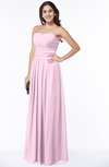 Simple A-line Sleeveless Chiffon Floor Length Plus Size Bridesmaid Dresses