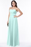 Simple A-line Sleeveless Chiffon Floor Length Plus Size Bridesmaid Dresses