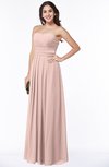 Simple A-line Sleeveless Chiffon Floor Length Plus Size Bridesmaid Dresses