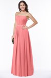 Glamorous A-line Strapless Sleeveless Half Backless Floor Length Plus Size Bridesmaid Dresses