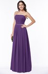 Glamorous A-line Strapless Sleeveless Half Backless Floor Length Plus Size Bridesmaid Dresses
