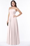 Glamorous A-line Strapless Sleeveless Half Backless Floor Length Plus Size Bridesmaid Dresses