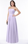 Glamorous A-line Strapless Sleeveless Half Backless Floor Length Plus Size Bridesmaid Dresses