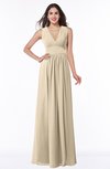 Modest Sleeveless Zipper Chiffon Floor Length Ruching Plus Size Bridesmaid Dresses