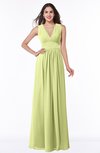 Modest Sleeveless Zipper Chiffon Floor Length Ruching Plus Size Bridesmaid Dresses