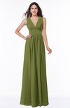 Modest Sleeveless Zipper Chiffon Floor Length Ruching Plus Size Bridesmaid Dresses