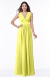 Modest Sleeveless Zipper Chiffon Floor Length Ruching Plus Size Bridesmaid Dresses