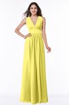 Modest Sleeveless Zipper Chiffon Floor Length Ruching Plus Size Bridesmaid Dresses