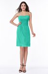 Mature A-line Sleeveless Zipper Chiffon Knee Length Plus Size Bridesmaid Dresses