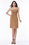 Mature A-line Sleeveless Zipper Chiffon Knee Length Plus Size Bridesmaid Dresses