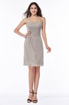 Mature A-line Sleeveless Zipper Chiffon Knee Length Plus Size Bridesmaid Dresses