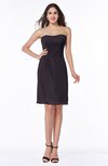 Mature A-line Sleeveless Zipper Chiffon Knee Length Plus Size Bridesmaid Dresses