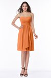 Glamorous A-line Sweetheart Sleeveless Zipper Knee Length Plus Size Bridesmaid Dresses
