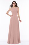 Classic A-line Bateau Sleeveless Zipper Plus Size Bridesmaid Dresses