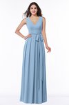 Plain V-neck Zipper Chiffon Ruching Plus Size Bridesmaid Dresses