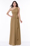 Casual Asymmetric Neckline Zipper Floor Length Ribbon Plus Size Bridesmaid Dresses
