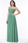 Classic Sleeveless Zipper Floor Length Ruching Plus Size Bridesmaid Dresses