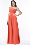 Modest A-line Sleeveless Chiffon Floor Length Ruching Plus Size Bridesmaid Dresses