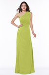 Elegant A-line Sleeveless Half Backless Chiffon Draped Plus Size Bridesmaid Dresses