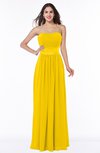 Traditional Strapless Sleeveless Chiffon Floor Length Sash Plus Size Bridesmaid Dresses