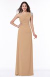 Simple A-line Asymmetric Neckline Sleeveless Half Backless Floor Length Plus Size Bridesmaid Dresses