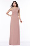 Simple A-line Asymmetric Neckline Sleeveless Half Backless Floor Length Plus Size Bridesmaid Dresses