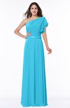 Modern A-line Asymmetric Neckline Sleeveless Floor Length Paillette Plus Size Bridesmaid Dresses