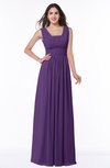 Simple A-line Sleeveless Zip up Floor Length Ruching Plus Size Bridesmaid Dresses