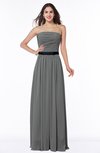 Classic Strapless Half Backless Chiffon Pleated Plus Size Bridesmaid Dresses