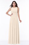 Elegant A-line Jewel Chiffon Floor Length Plus Size Bridesmaid Dresses