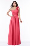 Traditional A-line Sleeveless Zipper Chiffon Flower Bridesmaid Dresses
