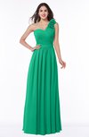 Traditional A-line Sleeveless Zipper Chiffon Flower Bridesmaid Dresses