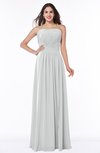 Modern A-line Strapless Sleeveless Chiffon Plus Size Bridesmaid Dresses