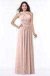 Simple A-line Thick Straps Sleeveless Half Backless Chiffon Bridesmaid Dresses