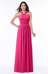 Simple A-line Thick Straps Sleeveless Half Backless Chiffon Bridesmaid Dresses