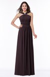 Simple A-line Thick Straps Sleeveless Half Backless Chiffon Bridesmaid Dresses