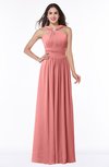 Simple A-line Thick Straps Sleeveless Half Backless Chiffon Bridesmaid Dresses