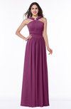 Simple A-line Thick Straps Sleeveless Half Backless Chiffon Bridesmaid Dresses