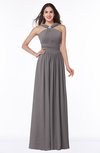 Simple A-line Thick Straps Sleeveless Half Backless Chiffon Bridesmaid Dresses
